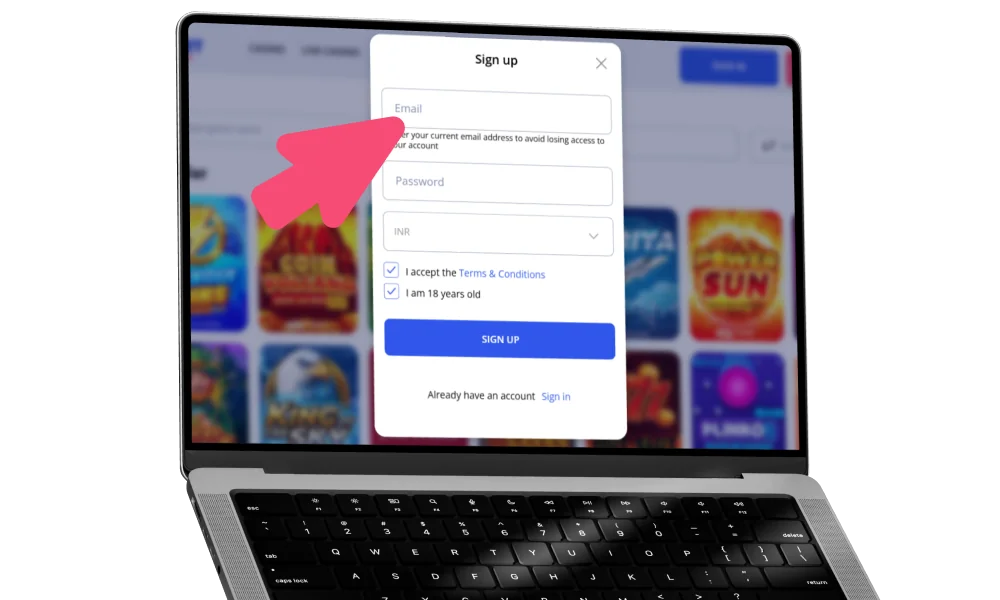 Fill out registration form to register at Glory Casino in PK