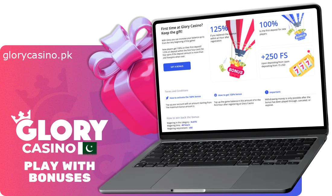 Glory Casino Bonuses for Players from Pakistan