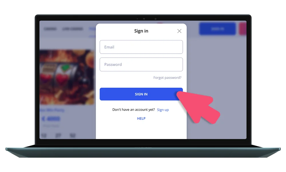 Log in or Sign up - Glory Casino Pakistan