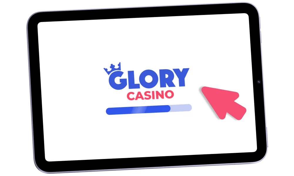 Go to the Glory Casino site or app